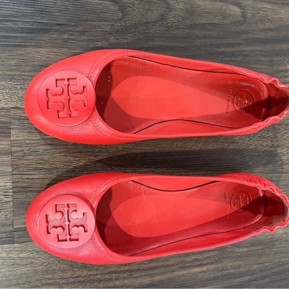 Tory Burch Minnie travel flat red size 7.5 - Picture 7 of 8
